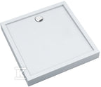 Brodzik akrylowy 3.4830 zintegrowany z podbudowa stabilizująca Stabilsound Plus oraz przeciągniętym panelem Smooth White 80x80x12 cm "Competia New", kwadratowy z syfonem z chromowanym grzybkiem