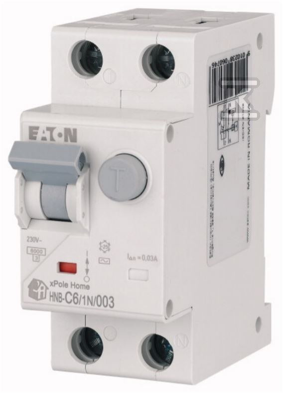 Wyłącznik kombinowany 6kA typ AC HNB-C6/1N/003