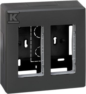Obudowa natynkowa S500 2-modułowa, 4x K45, kompletna, szary grafit, SIMON500