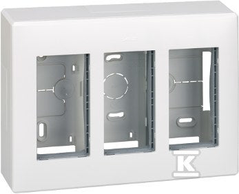Obudowa natynkowa S500 3-modułowa, 6x K45, kompletna, czysta biel, SIMON500