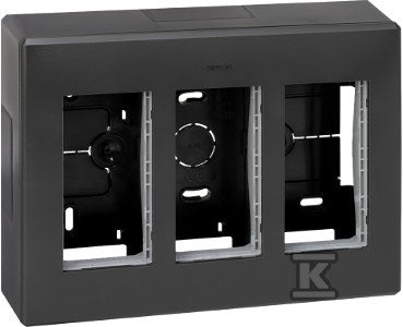 Obudowa natynkowa S500 3-modułowa, 6x K45, kompletna, szary grafit, SIMON500