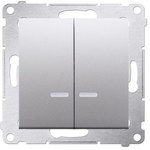 Łącznik świecznikowy z podświetleniem LED i do wersji IP44 10 AX, krem Simon54