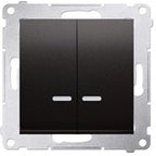 Łącznik świecznikowy z podświetleniem LED i do wersji IP44 10 AX, krem Simon54
