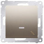 Łącznik schodowy z podświetleniem LED (moduł) 16AX, 250V~, zaciski śrubowe, srebrny mat, SIMON54