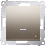 Łącznik schodowy z podświetleniem LED (moduł) 16AX, 250V~, zaciski śrubowe, srebrny mat, SIMON54