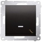 Łącznik schodowy z podświetleniem LED (moduł) 16AX, 250V~, zaciski śrubowe, brąz mat, SIMON54