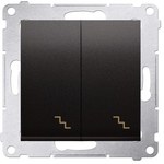 Gniazdo komputerowe podwójne RJ45 kategoria 6 z przesłoną przeciwkurzową, krem Simon54