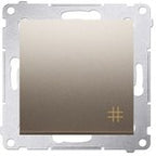 Przycisk potrójny (moduł) 10AX, 250V~, szybkozłącza, złoty mat, SIMON54
