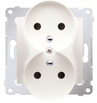 Regulator temperatury z czujnikiem zewnętrznym w komplecie z sondą, krem Simon54