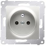 Łącznik świecznikowy z podświetleniem LED i do wersji IP44 10 AX, srebrny mat Simon54