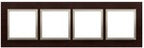 Ramka 3-krotna Nature-Drewno, ZŁOTE WENGE, IP20/IP44' ('IP44-zastosować uszczelki DUN3), SIMON54 NATURE