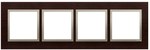 Ramka 3-krotna Nature-Drewno, ZŁOTE WENGE, IP20/IP44' ('IP44-zastosować uszczelki DUN3), SIMON54 NATURE