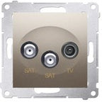 Gniazdo HDMI (moduł), brąz mat (met.)