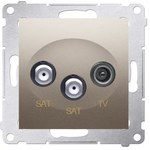 Gniazdo HDMI (moduł), brąz mat (met.)
