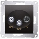 Gniazdo HDMI (moduł), brąz mat (met.)