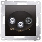 Gniazdo HDMI (moduł), brąz mat (met.)