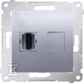 Gniazdo HDMI, srebrny mat Simon54