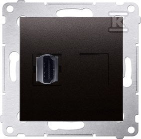 Gniazdo HDMI, antracyt Simon54