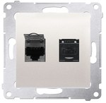 Ładowarka 2 x USB (moduł), 2.1 A, 5V DC, 230V, krem Simon54