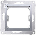 Adapter (przejściówka) na osprzęt standardu 45×45mm SIMON54 srebrny mat, do gniazd teleinformatycznych Simon Connect