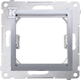 Adapter (przejściówka) na osprzęt standardu 45×45mm SIMON54 srebrny mat, do gniazd teleinformatycznych Simon Connect