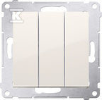 Łącznik potrójny (moduł) 10AX, 250V~, szybkozłącza Simon54 krem