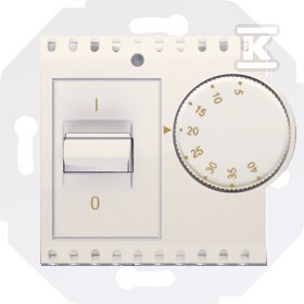 Regulator temperatury z czujnikiem wewnętrznym (moduł) 16(2) A, 230V~. Montaż na wkręty, kremowy, SIMON54