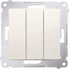 Łącznik potrójny z podświetleniem LED (moduł) 10AX, 250V~, szybkozłącza Simon54 brąz mat