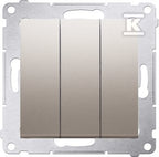 Łącznik potrójny z podświetleniem LED (moduł) 10AX, 250V~, szybkozłącza Simon54 złoty mat