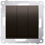Łącznik potrójny z podświetleniem LED (moduł) 10AX, 250V~, szybkozłącza Simon54 złoty mat