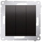 Łącznik potrójny z podświetleniem LED (moduł) 10AX, 250V~, szybkozłącza Simon54 złoty mat