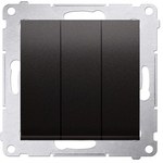 Łącznik potrójny z podświetleniem LED (moduł) 10AX, 250V~, szybkozłącza Simon54 złoty mat