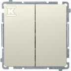 Łącznik świecznikowy (moduł) 16AX, 250V~, zaciski śrubowe, beż, BASIC MODUŁ