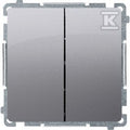 Łącznik świecznikowy (moduł) 16AX, 250V~, zaciski śrubowe, stal inox, BASIC MODUŁ
