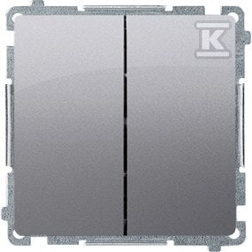 Łącznik świecznikowy (moduł) 16AX, 250V~, zaciski śrubowe, stal inox, BASIC MODUŁ