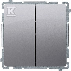 Łącznik świecznikowy z podświetleniem LED (moduł) 10AX, 250V~, szybkozłącza, stal inox, BASIC MODUŁ