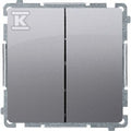 Łącznik świecznikowy z podświetleniem LED (moduł) 10AX, 250V~, szybkozłącza, stal inox, BASIC MODUŁ