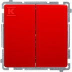 Łącznik świecznikowy (moduł) 10AX, 250V~, szybkozłącza, czerwony, BASIC MODUŁ