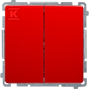 Łącznik świecznikowy (moduł) 10AX, 250V~, szybkozłącza, czerwony, BASIC MODUŁ