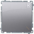 Łącznik schodowy (moduł) 10AX, 250V~, szybkozłącza, stal inox, BASIC MODUŁ