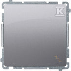 Łącznik schodowy (moduł) 10AX, 250V~, szybkozłącza, stal inox, BASIC MODUŁ