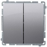 Przycisk światło z podświetleniem LED (moduł) 10AX, 250V~, szybkozłącza, stal inox, BASIC MODUŁ