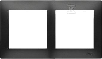 Ramka 2-krotna PREMIUM do puszek karton-gips IP20 / IP44, czarny mat Simon54