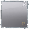 Przycisk dzwonek (moduł) 10AX, 250V~, szybkozłącza, stal inox, BASIC MODUŁ
