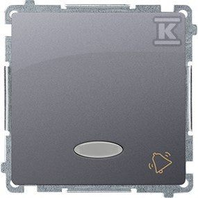 Przycisk dzwonek z podświetleniem LED (moduł) 10AX, 250V~, szybkozłącza, stal inox, BASIC MODUŁ