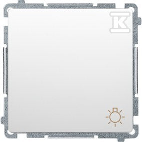 Przycisk światło (moduł) 16AX, 250V~, zaciski śrubowe, biały, BASIC MODUŁ