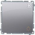 Przycisk światło (moduł) 16AX, 250V~, zaciski śrubowe, stal inox, BASIC MODUŁ