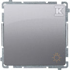 Przycisk światło (moduł) 16AX, 250V~, zaciski śrubowe, stal inox, BASIC MODUŁ