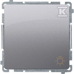 Przycisk światło (moduł) 16AX, 250V~, zaciski śrubowe, stal inox, BASIC MODUŁ