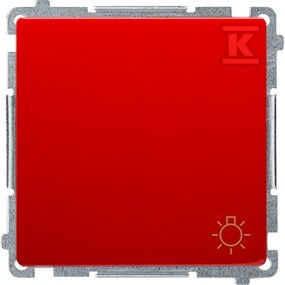 Przycisk światło (moduł) 10AX, 250V~, szybkozłącza, czerwony, BASIC MODUŁ